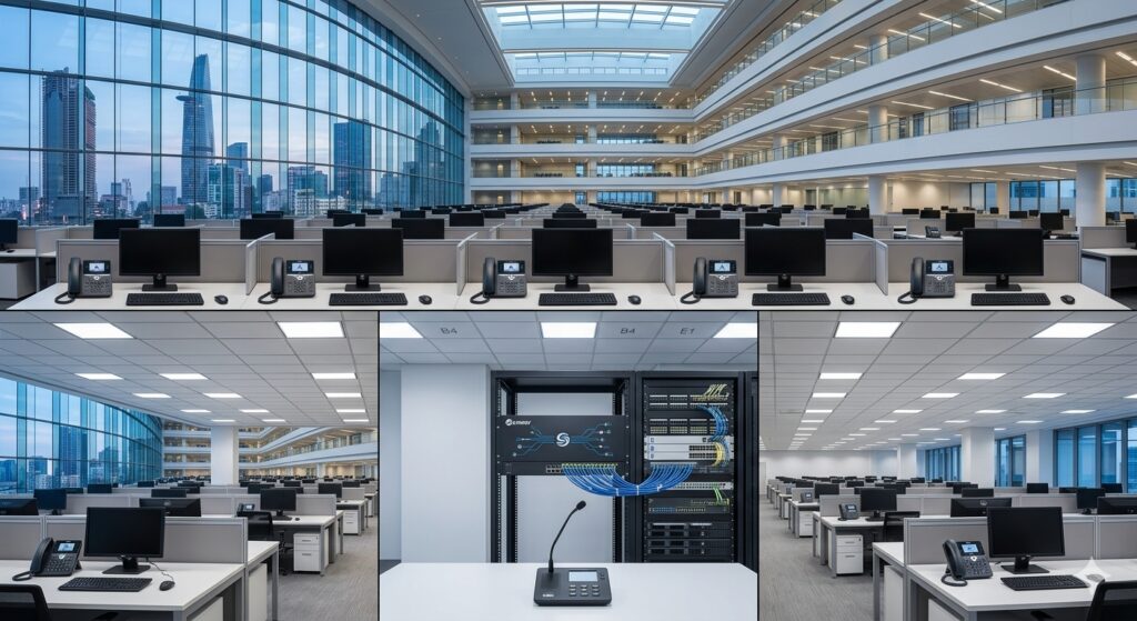 Nên dùng tổng đài điện thoại nội bộ Analog-PABX hay IP-PBX