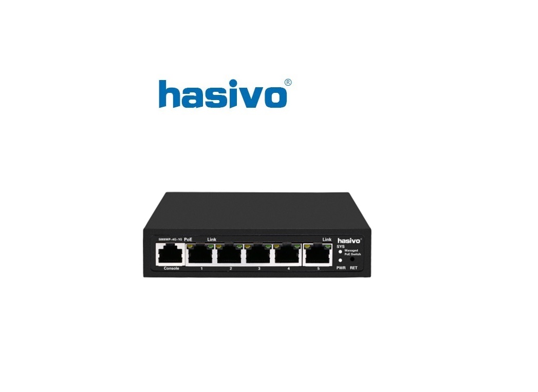 Switch PoE Hasivo S800WP-4G-1G Switch PoE Hasivo S800WP-4G-1G