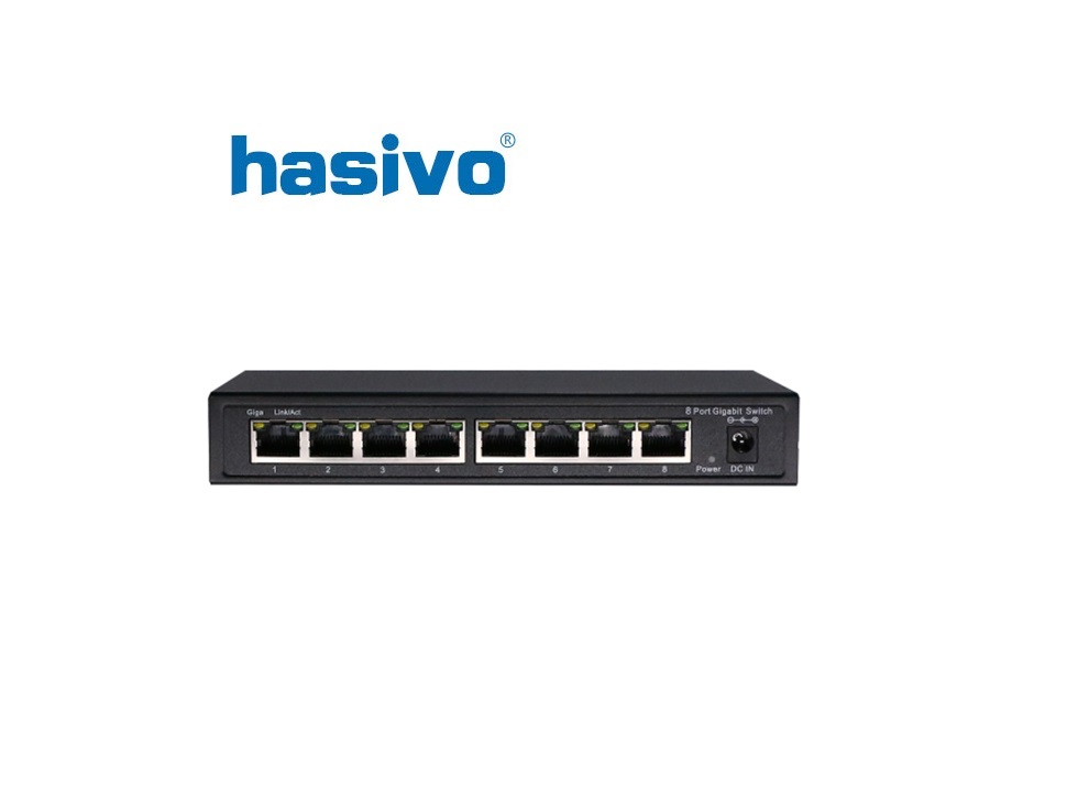 Switch mang 8 cong Hasivo S800-8G Switch mang 8 cong Hasivo S800-8G