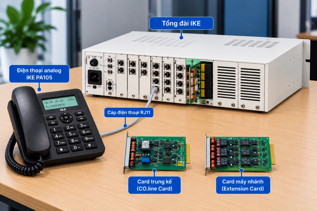 Hướng dẫn sử dụng, lập trình tổng đài IKE TC-416H (TC-2000H)