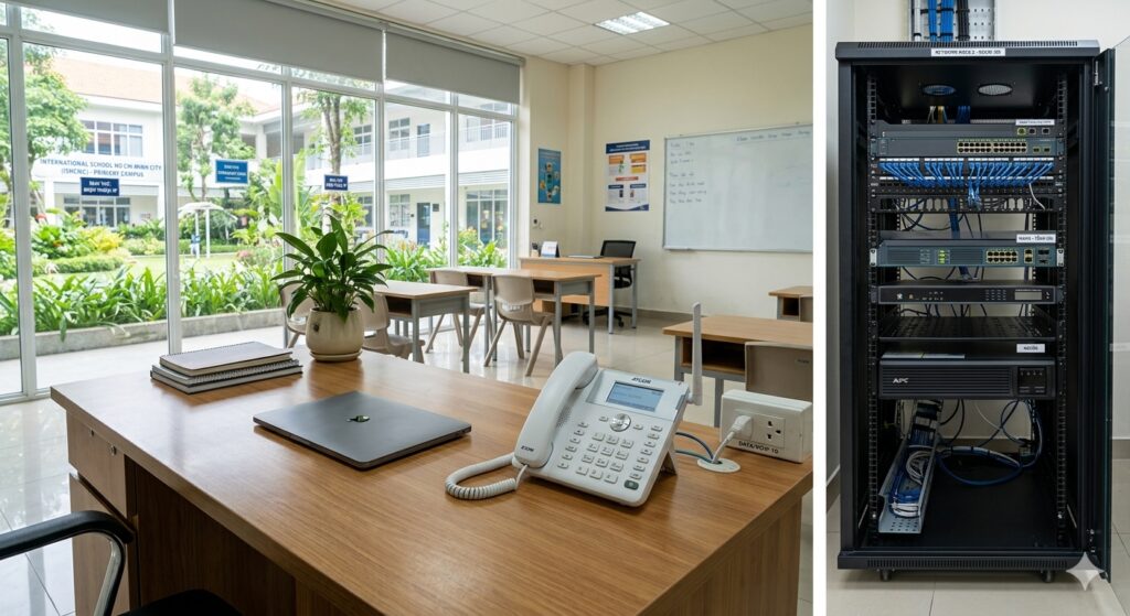 Lắp đặt hệ thống tổng đài điện thoại cho trường học