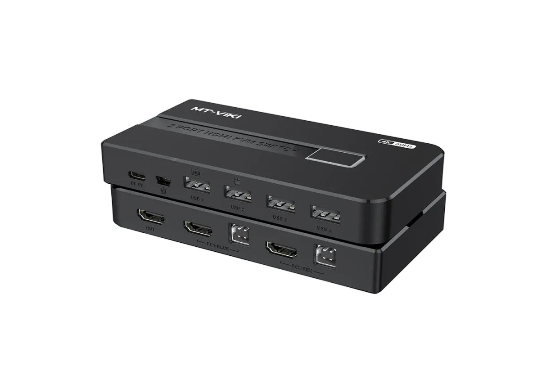 Bộ chuyển mạch 4K HDMI KVM Switch 2-Port MT-VIKI MT-KH2S Bộ chuyển mạch 4K HDMI KVM Switch 2-Port MT-VIKI MT-KH2S