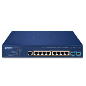 Switch PoE Layer 2 PLANET GS-4210-8UP2X 8 Cổng Gigabit 802.3bt PoE + 2 Cổng 10G SFP+