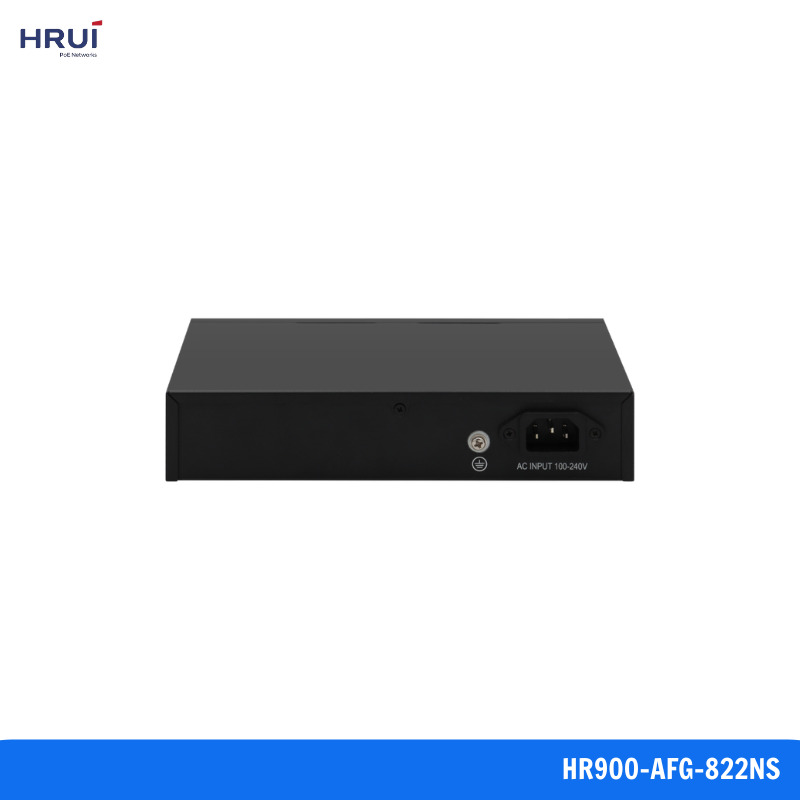 HR900-AFG-822NS Switch PoE 8 cổng Gigabit 2 SFP HRUI HR900-AFG-822NS