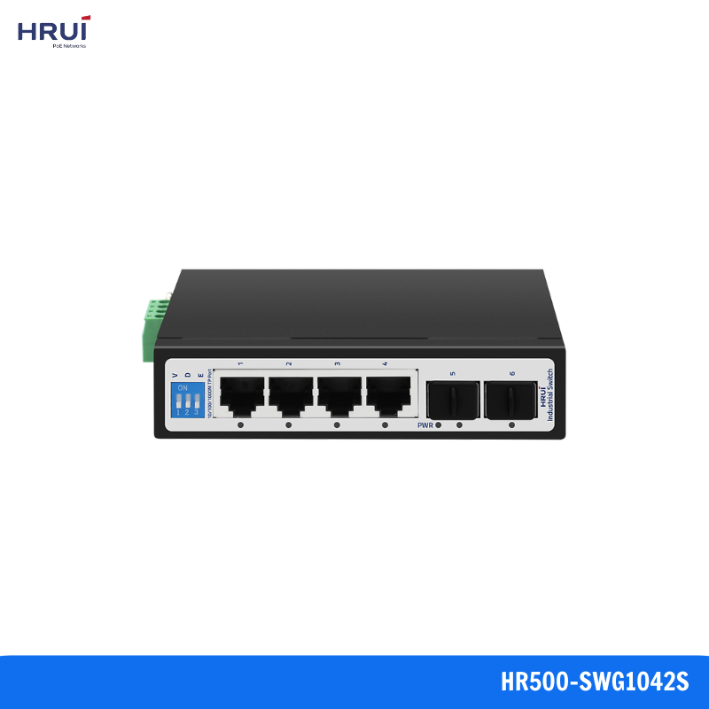 HR500-SWG1042S Switch Công Nghiệp 6 Cổng Gigabit HRUI HR500-SWG1042S