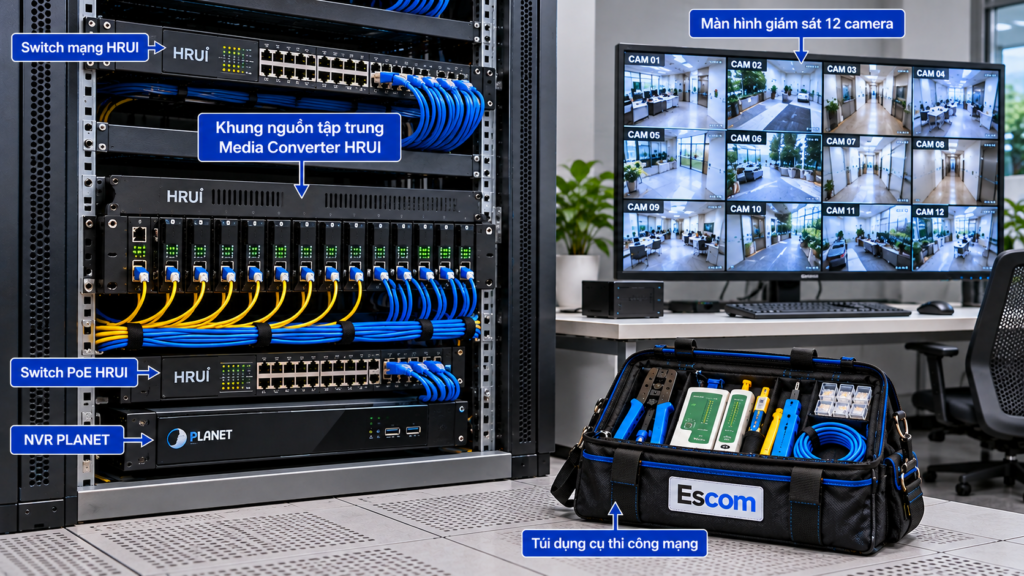 bộ nguồn tập trung Media Converter cho mạng quy mô lớn