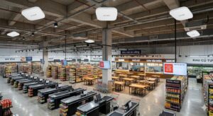 Giải pháp - lắp đặt mạng WiFi cho siêu thị hiện đại