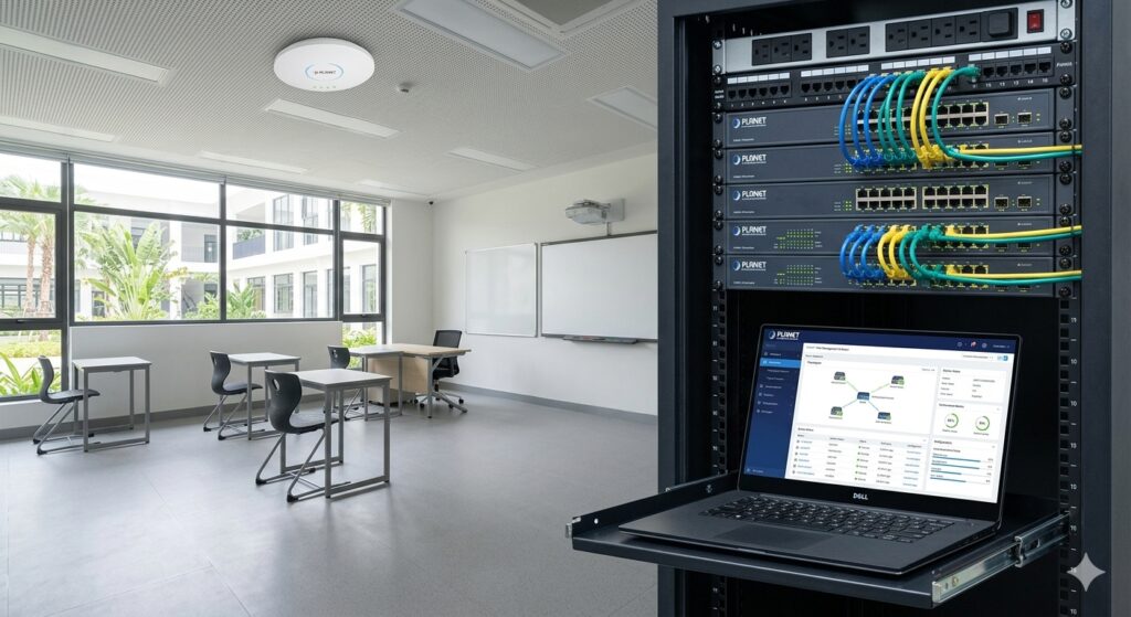 Giải pháp và lắp đặt mạng WiFi cho trường học