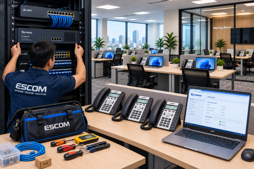 Quy trình lắp đặt hệ thống tổng đài điện thoại IP chuyên nghiệp